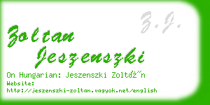 zoltan jeszenszki business card
